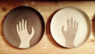 Hands, unfired and unglazed